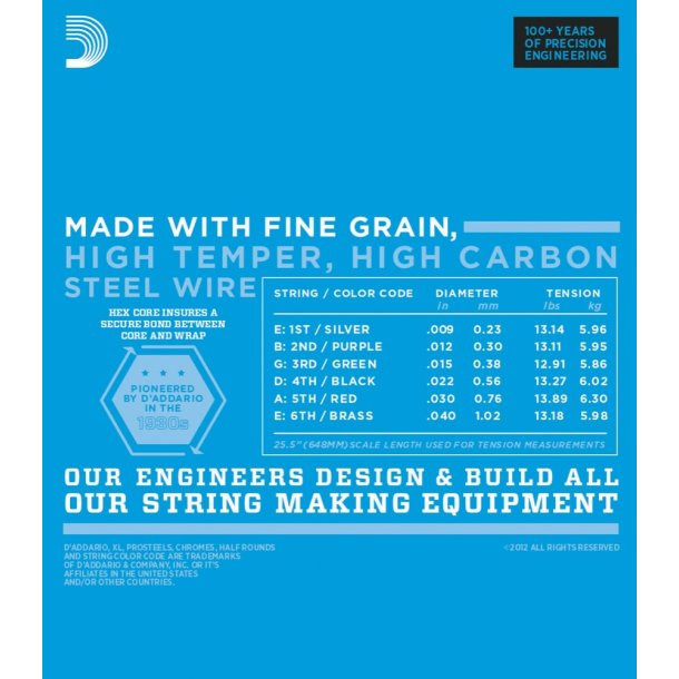 D'Addario EXL120BT, 009 - 040 (Balanceret)